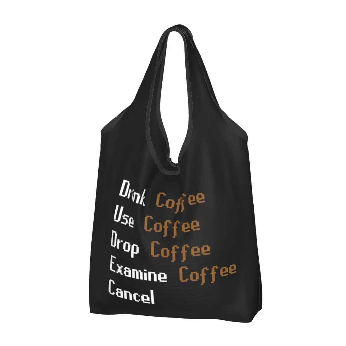 Runescape Mug Portable Tote Shopping Bags Reusable Shopper Bag Groceries Handbag Shoulder Bag