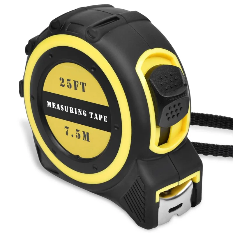 

Рулетка 25 футов — металлическая выдвижная рулетка с метрикой и дюймами, легко читаемая стальная рулетка, ширина 1 дюйм X 25 футов