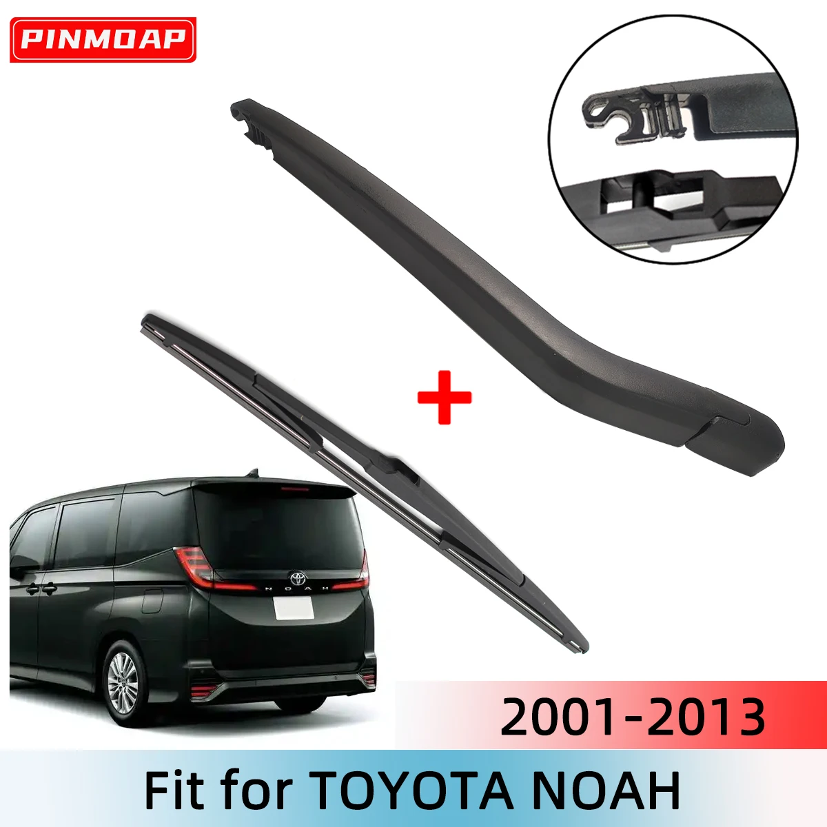 1/2PCS Heckscheibenwischerblatt Wischerarm Kit für Toyota Noah 2001-2013 Windschutzscheibe Windschutzscheibe Heckscheibe