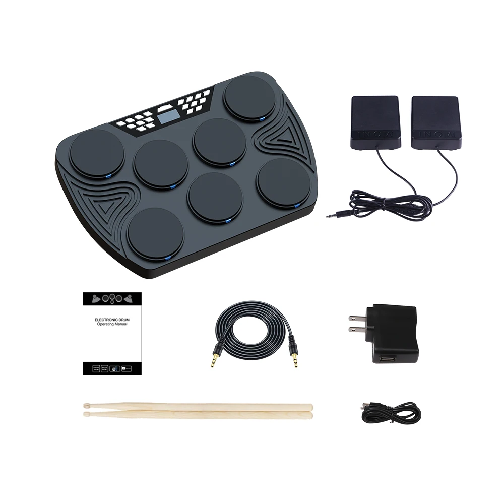 

High Quality Portable Drumset Electronic Drum Pad Battery Drum Set Accessory Kit Percussion