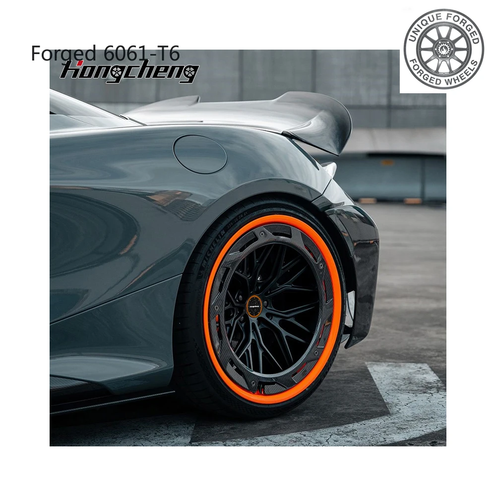 

New model of 2618 19 20 21 22 24 Inch 5 Hole 5x112 5x114.3 5x120 Alloy Wheels Carbon Fiber Decorative Ring Forged Wheels for 76