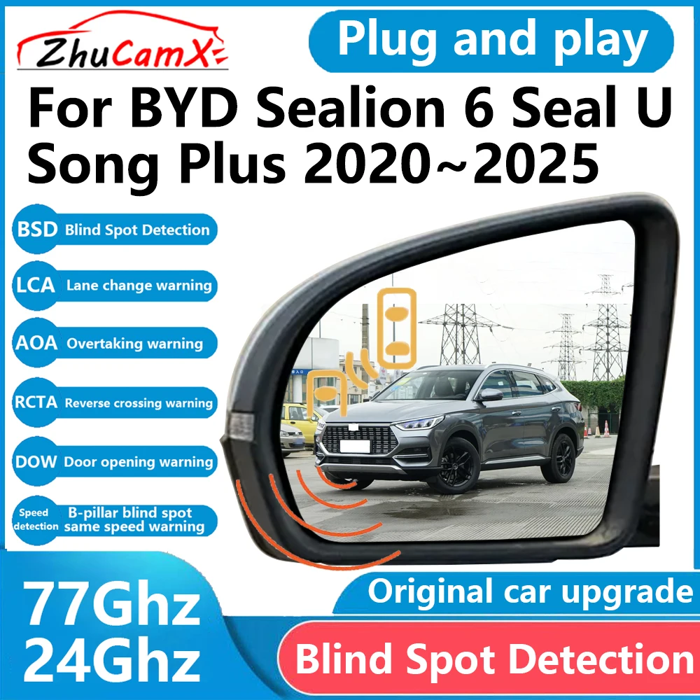 

for BYD Sealion 6 Seal U Song Plus 2020~2025 BSD Blind Spot Detection Sensor Radar Driving Warning Assistance System