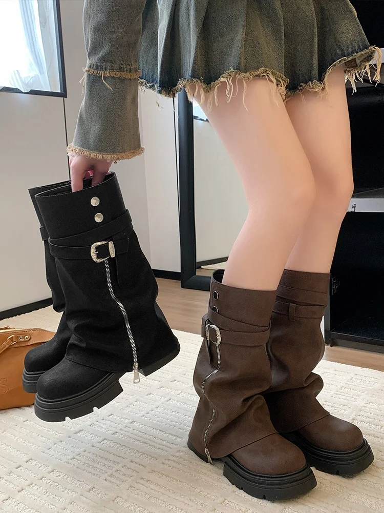 korean-sle-thi-bot-booties-women's-faion-boots-summer-vintage-tube-sos-knight-boots-mid-calf-slimming-orties