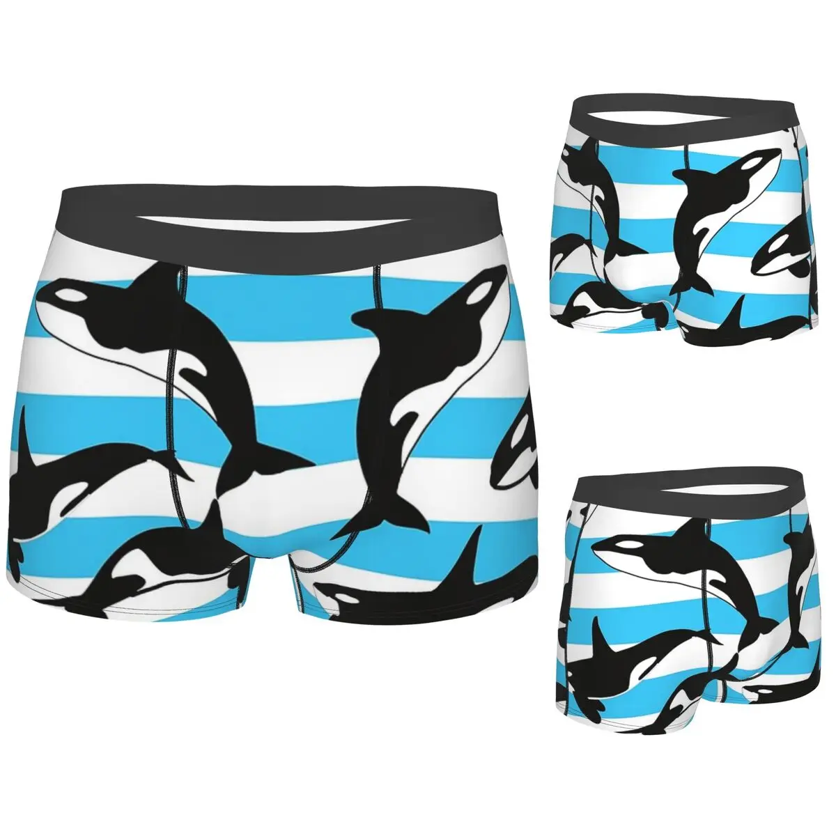 

Трусы-боксеры, шорты Orca Killer, трусы с китом, мужское вентилируемое нижнее белье для мужчин, подарок бойфренду