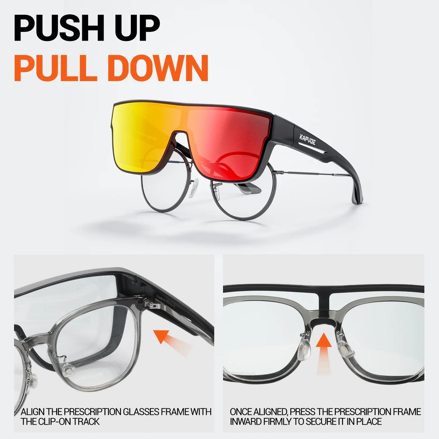 Kapvoe fotocromático fitover óculos de sol caber sobre óculos de sol lente usar sobre óculos de prescrição proteção uv das mulheres dos homens