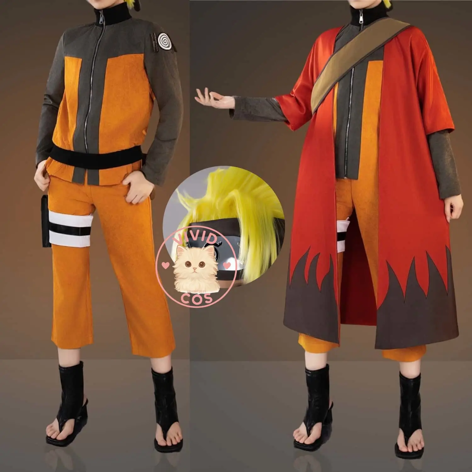 

Popular Japanese Anime Uzumaki Role Playing High Quality Costume Cosplay Clothes Clock for Men Adult Comic Con Halloween Party