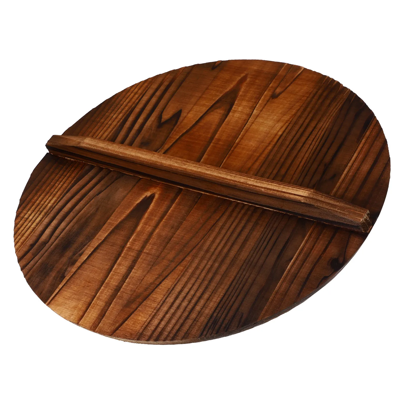 

32x32x1.6 Wooden Pot Lid Anti Oil Splashing Cover Heat Resistant Cooking Tool Natural Charm Easy to Use