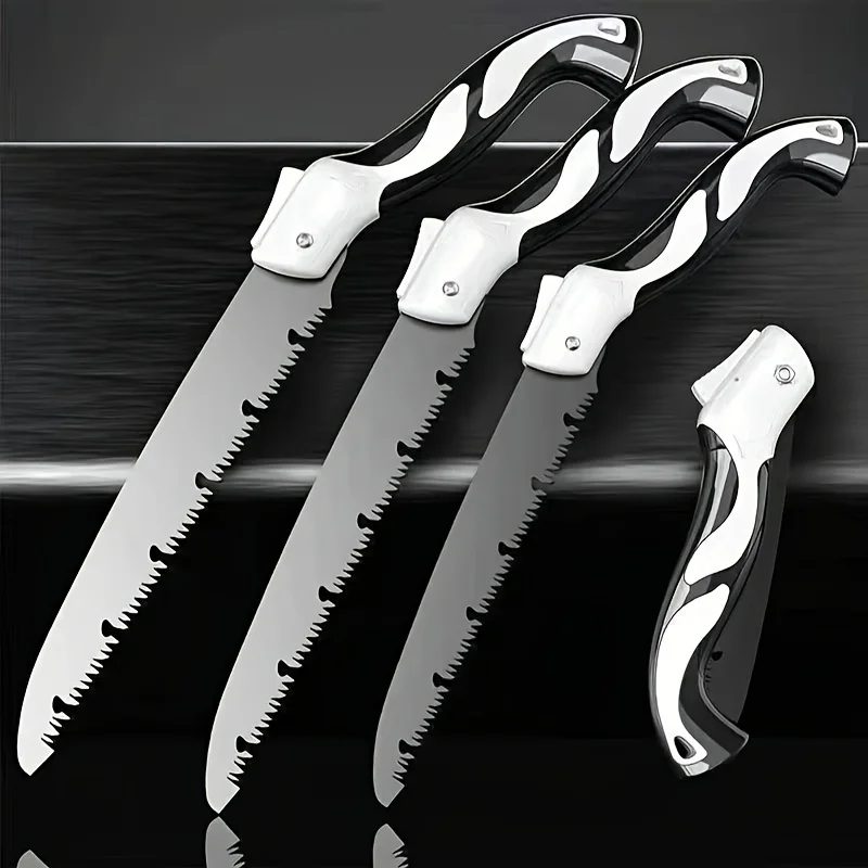 Gergaji Lipat Multifungsi Gergaji Besi Kayu Portabel Memotong Kayu Tajam Taman Berkemah Prunch Gergaji Tangan Pisau Perajang Pohon