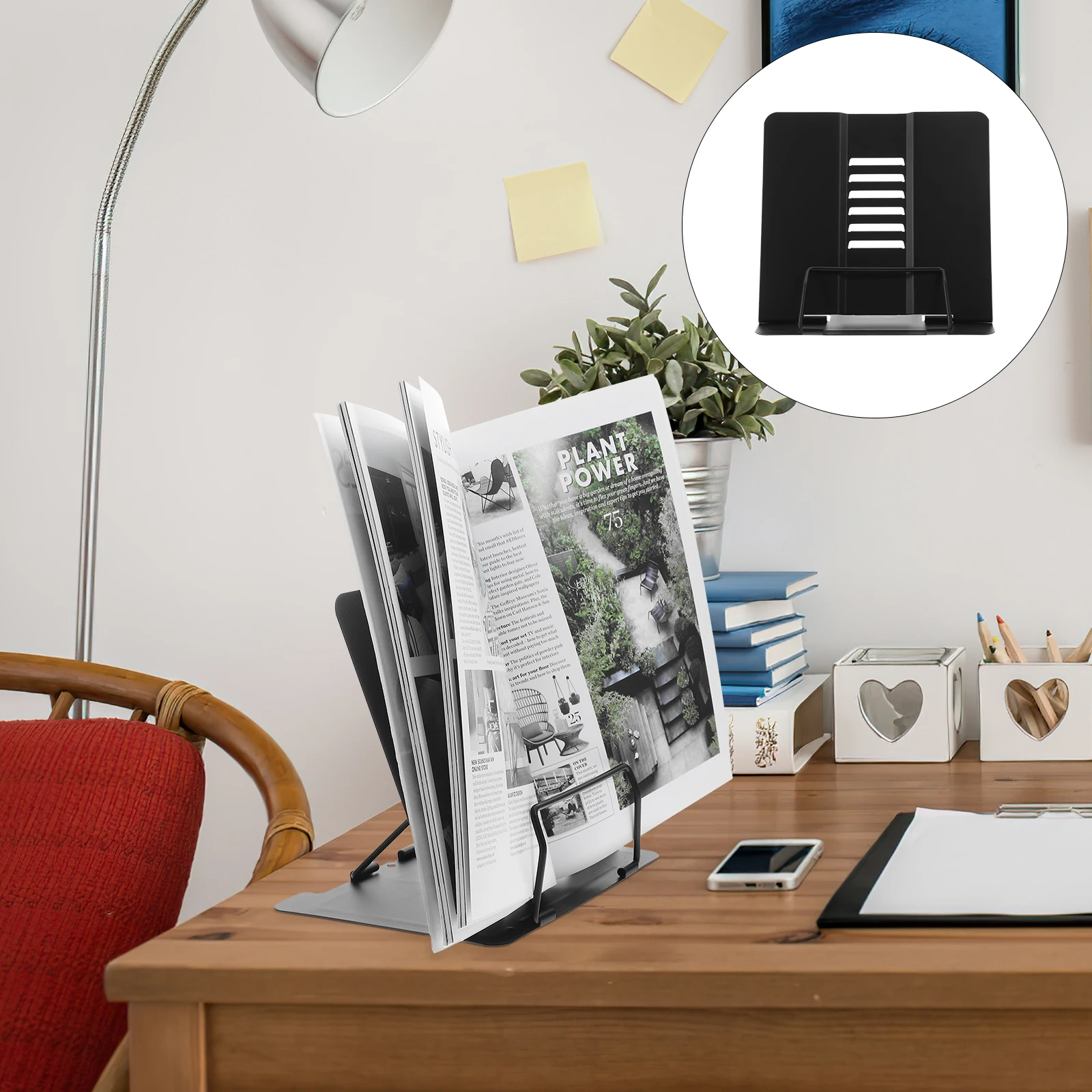 Buku Logam St untuk Membaca Belajar Tempat Resep Buku Teks Siswa Mendukung St Rak Display Desktop Portabel Rak Folder File