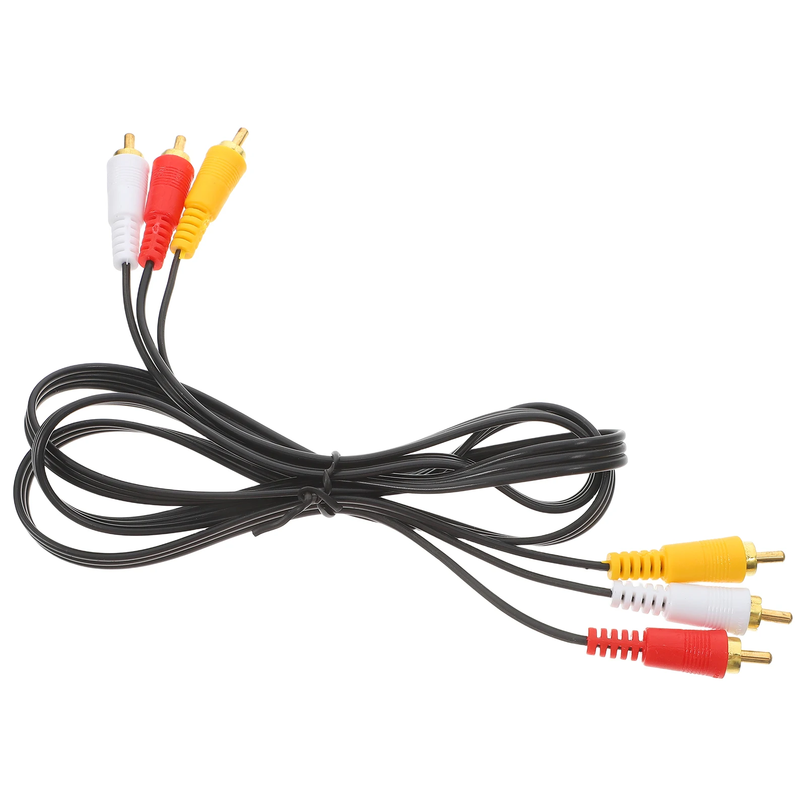 

Audio Cable 3RCA to 35mm Gold Plated Plug Video Audio Cord 150cm for Computer CD DVD MP3 Speaker Connection Lossless