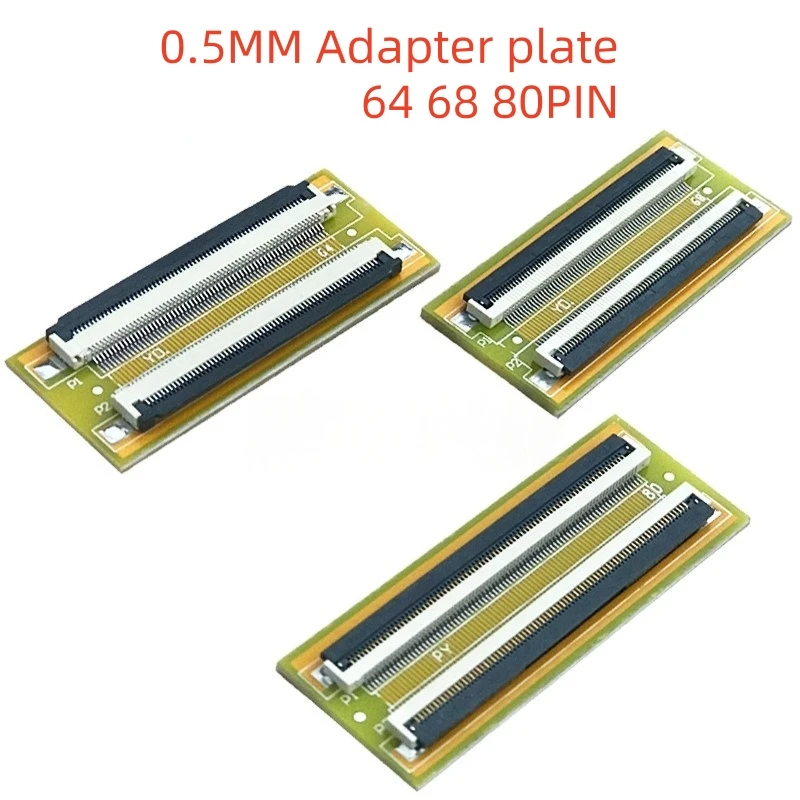 1PCS FFC/FPC 64 68 80 Pin Breakout Board 0.5mm Pitch Pre-soldered Flip-Type Bottom Contact Adapter