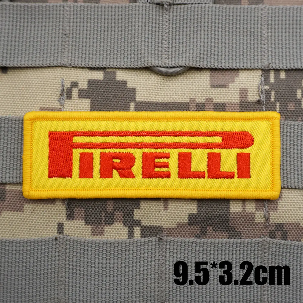 Tire Logo Military Tactical Embroidered Patches Armband Backpack Badge with Hook Backing for Clothing