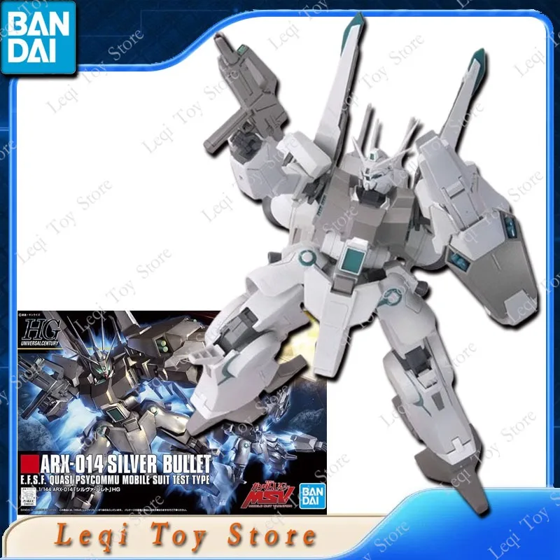

Bandai Original Genuine HG 1/144 GUNDAM ARX-014 SILVER BULLET Action Anime Figures Toys Kids Gift Assembly Model Ornaments