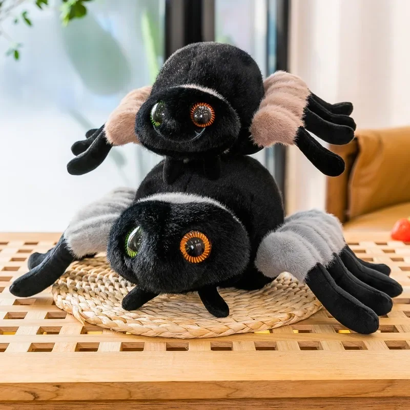 New 20/30/40cm Creative Cute Big Eyes Spider Plush Toy Simulation Plushie Stuffed AnimaI Insect PillowChildren Boys Girls Gift