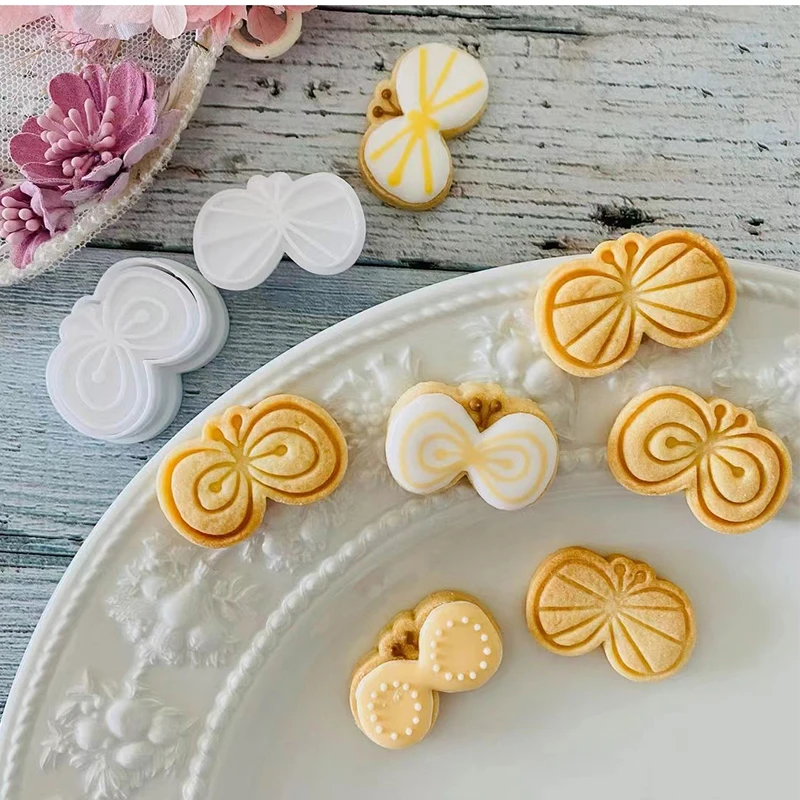 Cute Mini Butterfly Shaped Cookie Cutters Biscuit Fondant Embossed Stamps Molds Cake Decorations Baking Tools