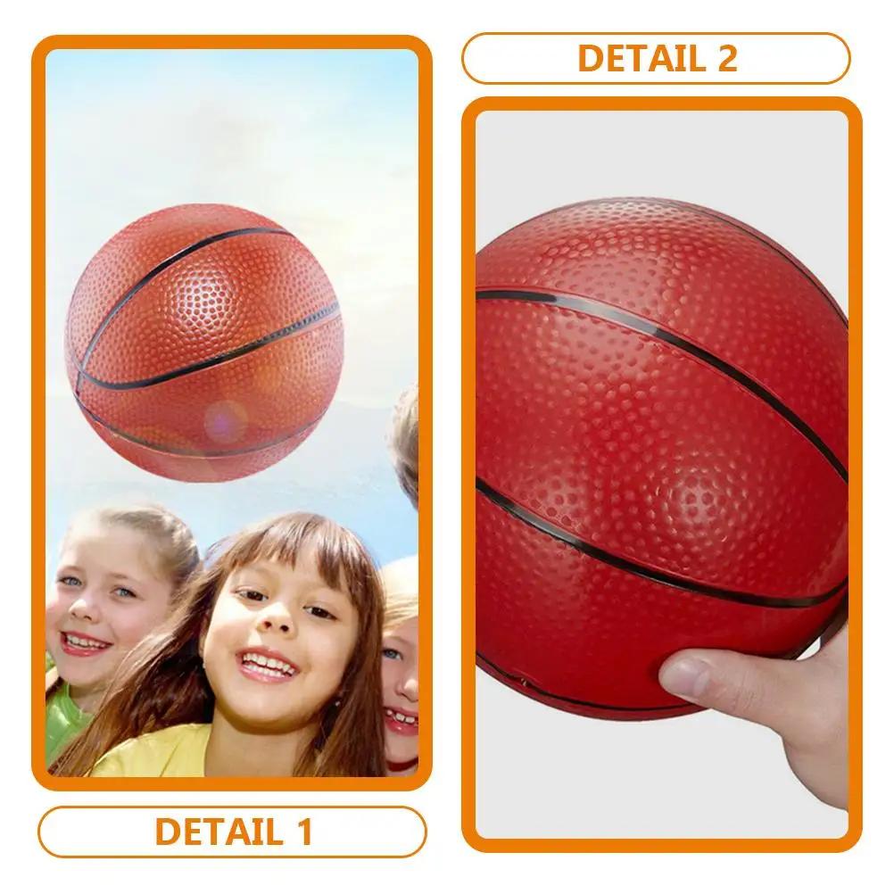 1セット ミニバスケットボール 標準サイズ 安全ゴム製プールトイ インフレポンプ付き 子供用スポーツゲーム バスケットボール ビーチプール アウトドア
