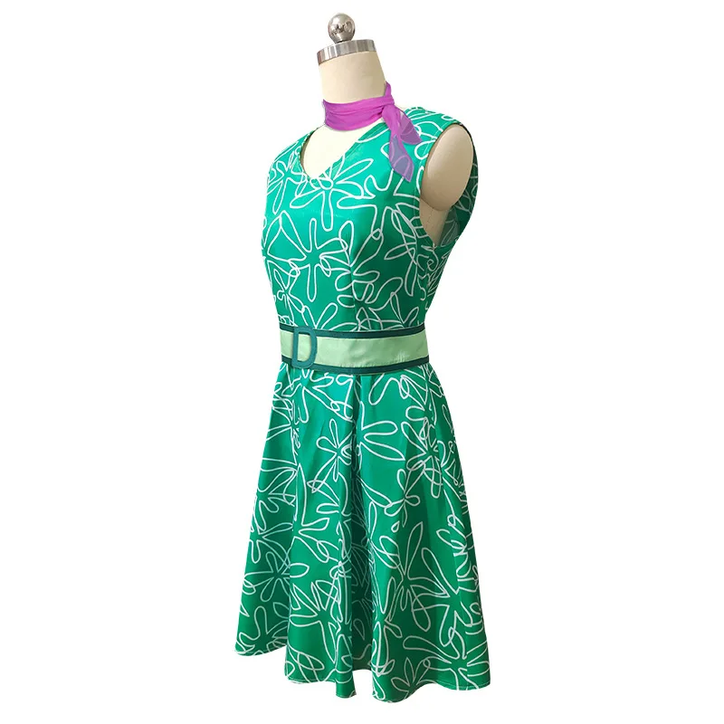 Women Halloween Costume Movie Inside Out 2 Cartoon Character Joy Digust Cosplay Princess Dress for Party Carnival