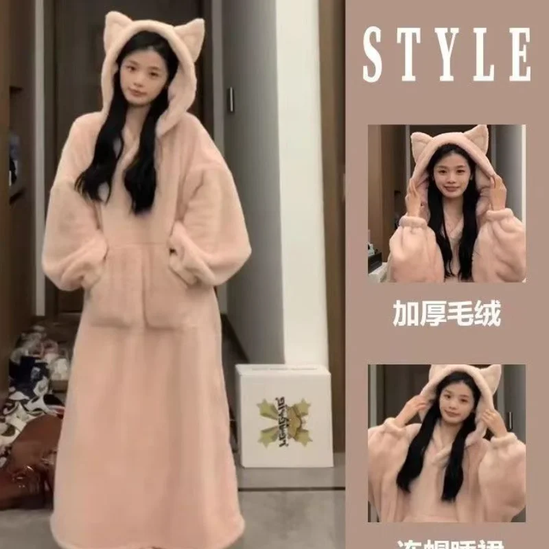 

Pjs Set Coral Fleece Women's Pajama Set Women's Warm Winter Pajamas Fashionable Home Clothes, Pajamas Cute and Soft Pajama Set