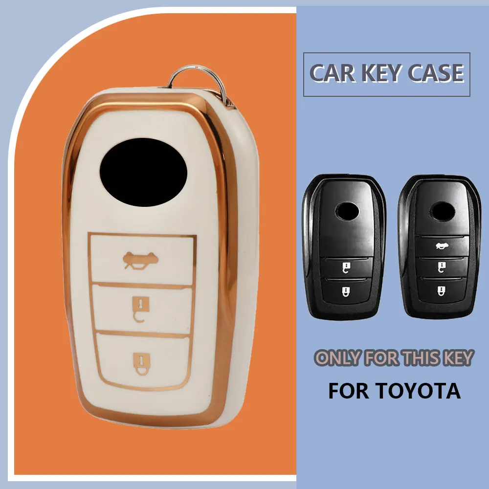 TPU Car Key Case Cover for Toyota Chr Rav4 Auris Avensis Prius Aygo Camry Corolla Land Cruiser 200 Prado Crown Fob Accessories