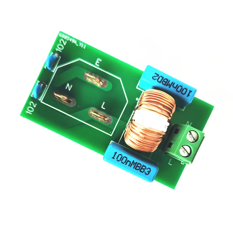4A EMI noise filter  board with Gold-plated AC outlet for diy power amplifier