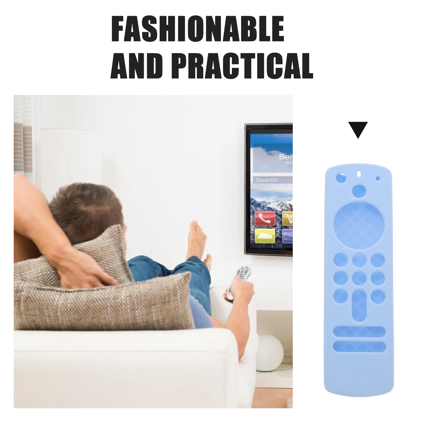 

Voice Remote Case Full Cover Shockproof Silicone Protector For 3Rd Gen Water Washable Oil Resistant Anti-Slip