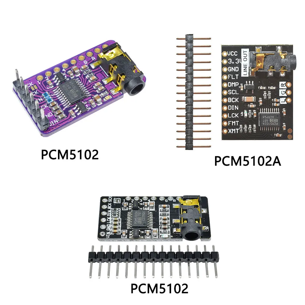 For Raspberry Pi pHAT Sound Card I2S interface PCM5102 DAC Module 24-bit Audio Board With Stereo Jack Beyond ES9023 PCM1794