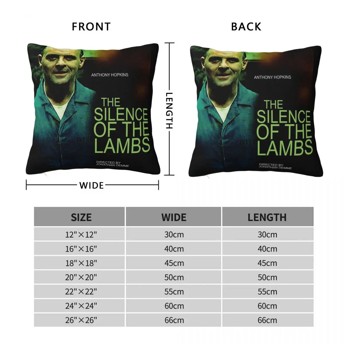 The Silence Of The Lambs 2 Pillowcase Polyester Linen Velvet Printed Zip Decorative Throw Pillow Case Car Cushion Cover