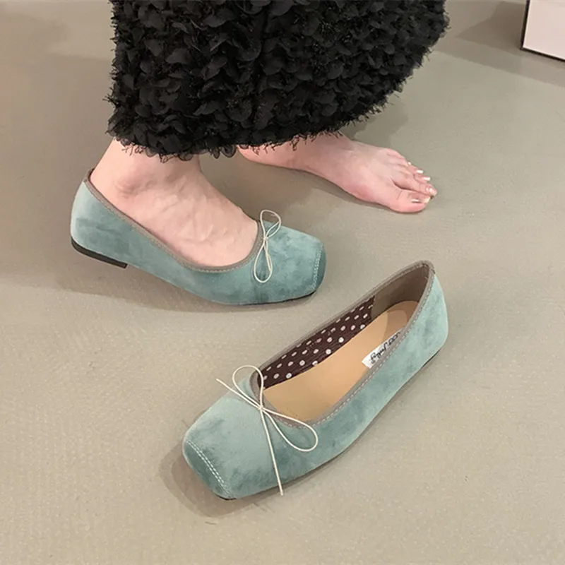 Bailamos New Women Flats Casual Shoes Fashion Shallow Slip On Ballet Shoes Soft Ladies Dress Ballerina Shoes Laofer Mujer