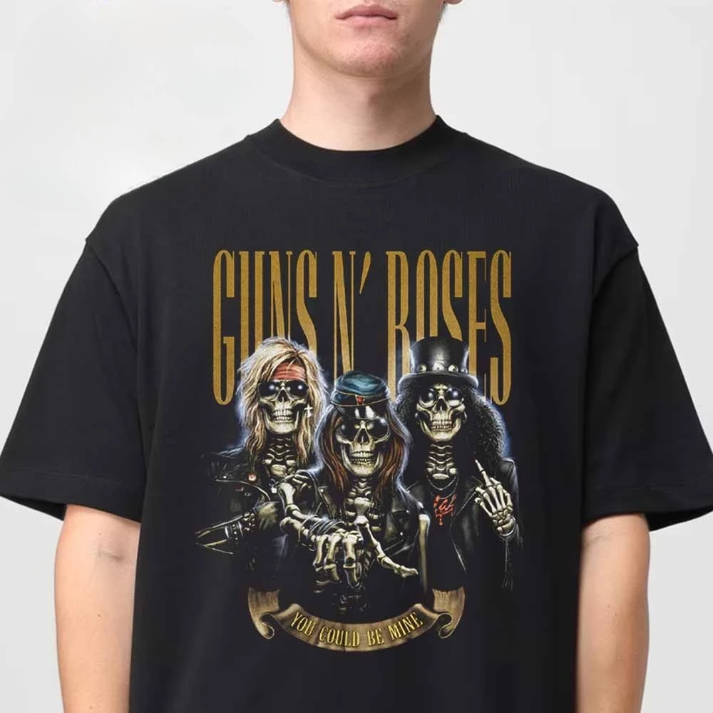 

Guns N Roses You Could Be Mind T-Shirt Men's and Women's Short Sleeve Cotton Vintage Metal Band Tops Brand Tshirt Men Streetwear