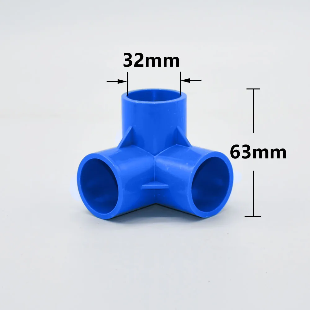 DN15/20/25/40 PVC Connector 20/25/32mm 3/4/5-way Three-Dimensional Water Supply Pipe Fittings Plastic Coupler