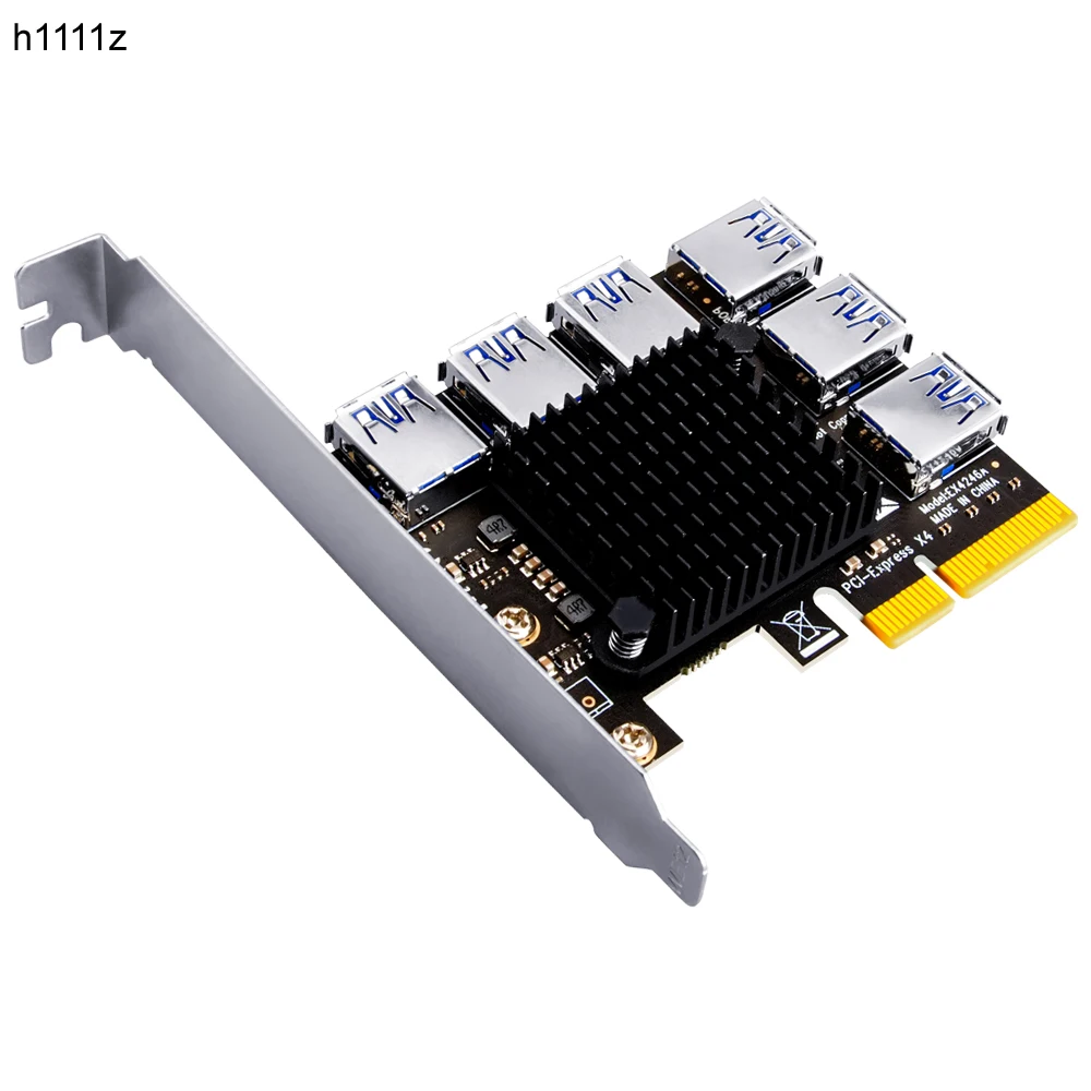 

PCI-E To PCI-E Adapter 1 Turn 6 PCI-Express Slot 1x To16x USB3.0 Special Riser Card Extender PCIe Converter For BTC Miner Mining