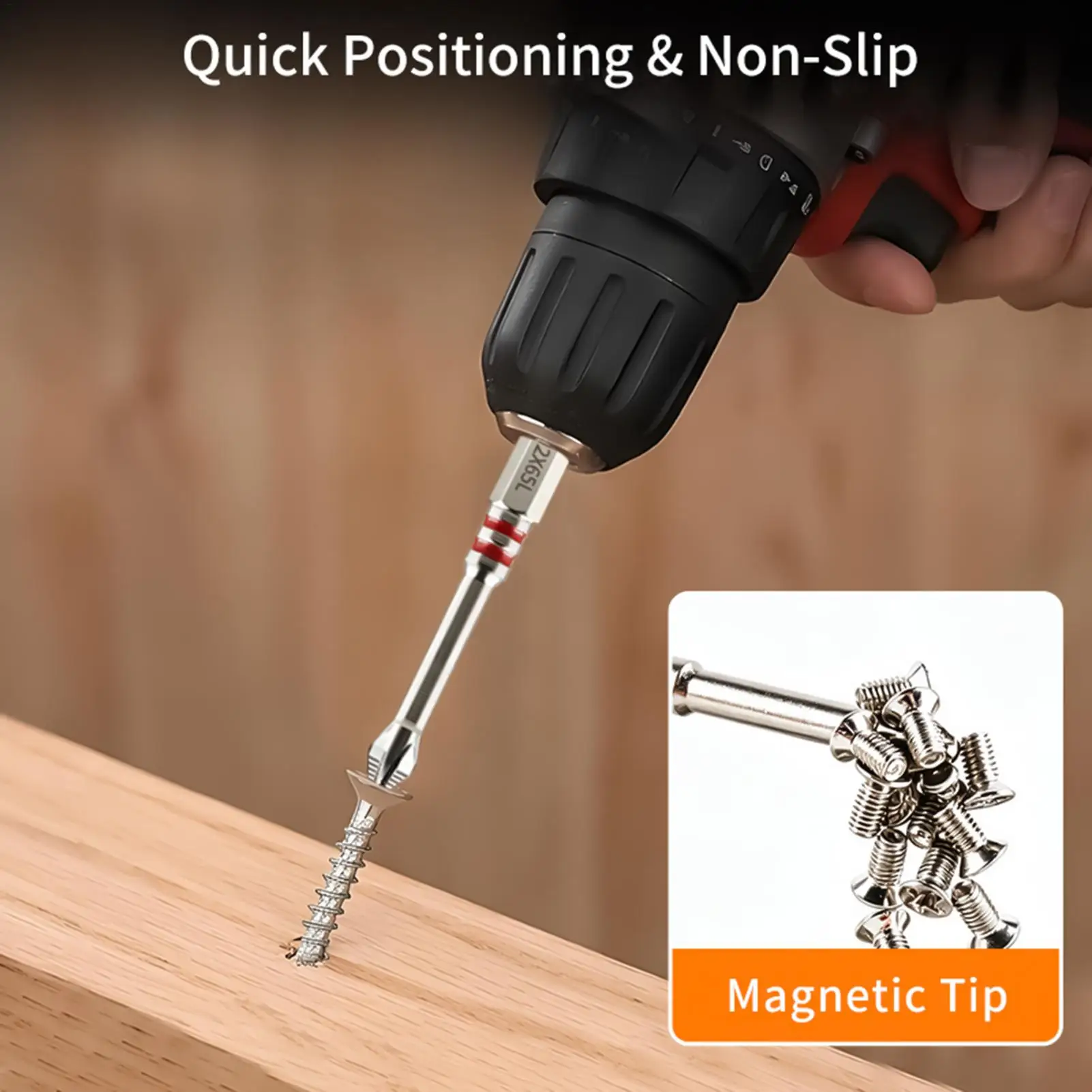 Drill Bit Kit 10 Pieces Magnetic Anti-Slip Precision Tool Kit Magnetic Bit Set For Construction Carpentry DIY Projects Workshops