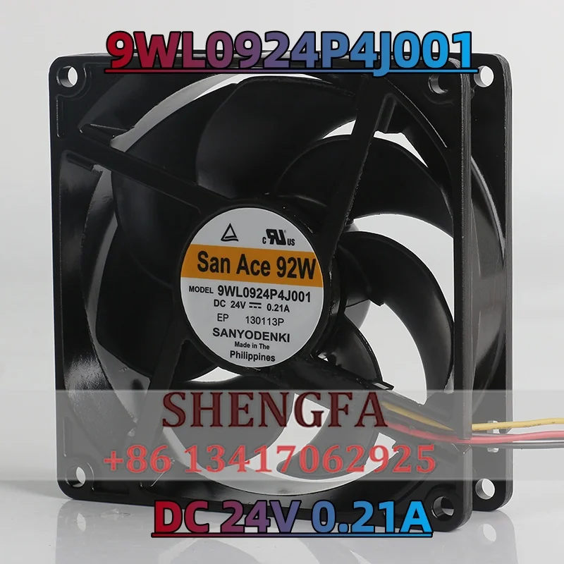 Cooling fan Sanyo 5V 12V 48V AC EC 9025 9CM 90X90X25MM aluminum frame moisture-proof speed regulation 9WL0924P4J001 DC 24V 0.21A