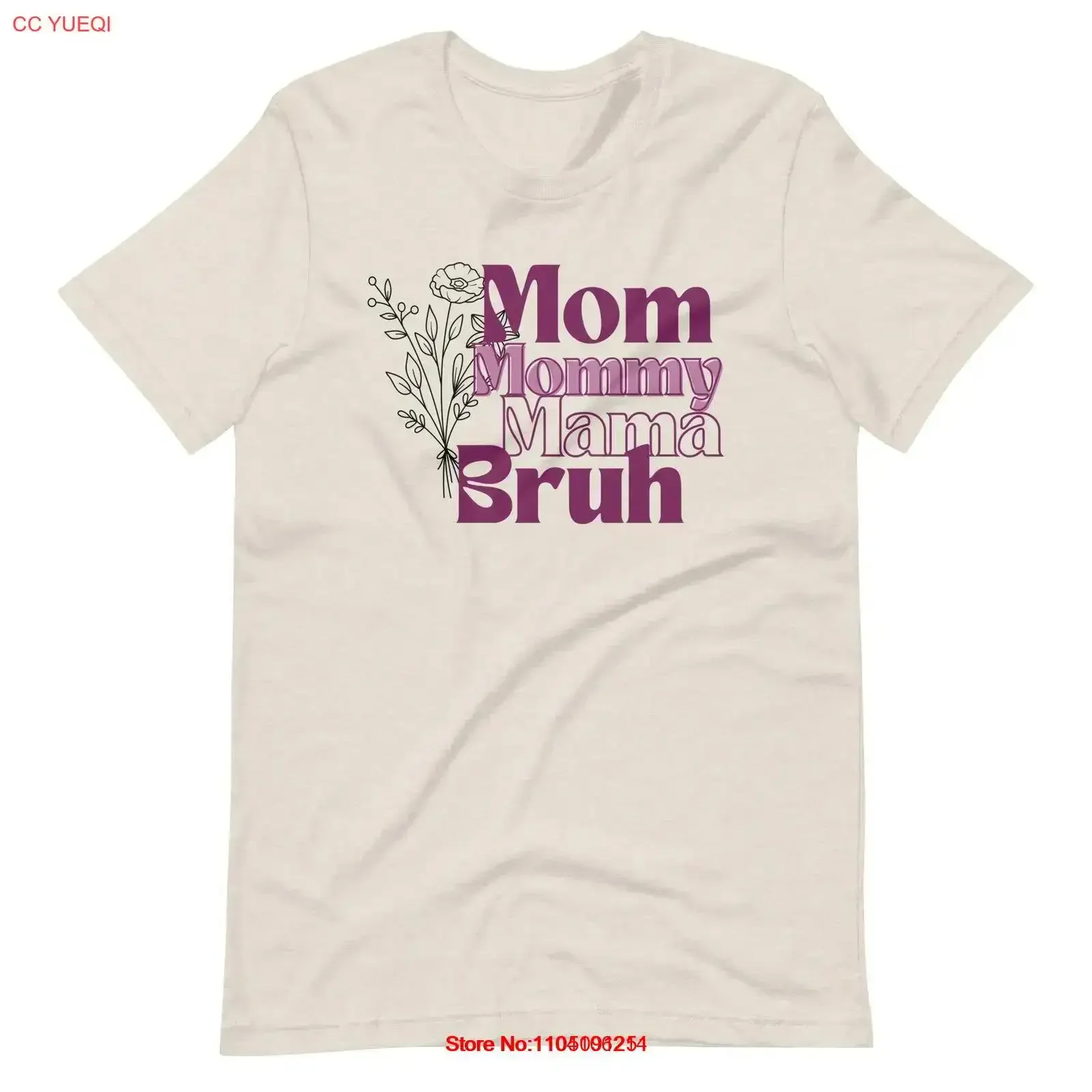 

Mommy Bruh Funny Humor Mother's Day t shirt S M L XL 2X 3X 4X vintage Washed Unisex Versatile Stretched streetwear Comfortable
