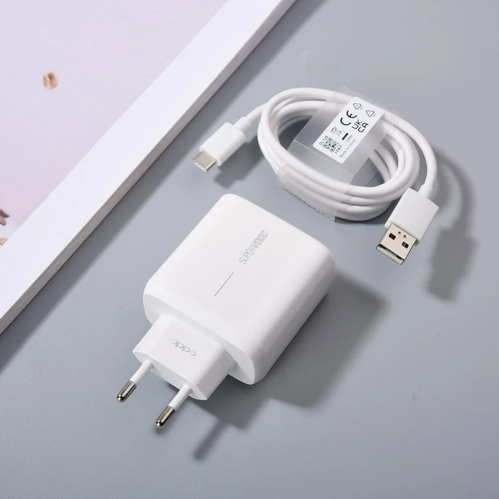 OPPO Charger 65W Max SuperVooc Quick Charging Adapter For OPPO Reno 8 7 5g 5 Pro 6 Lite 4 3 Find X6 X5 Pro X X2 X3 Neo