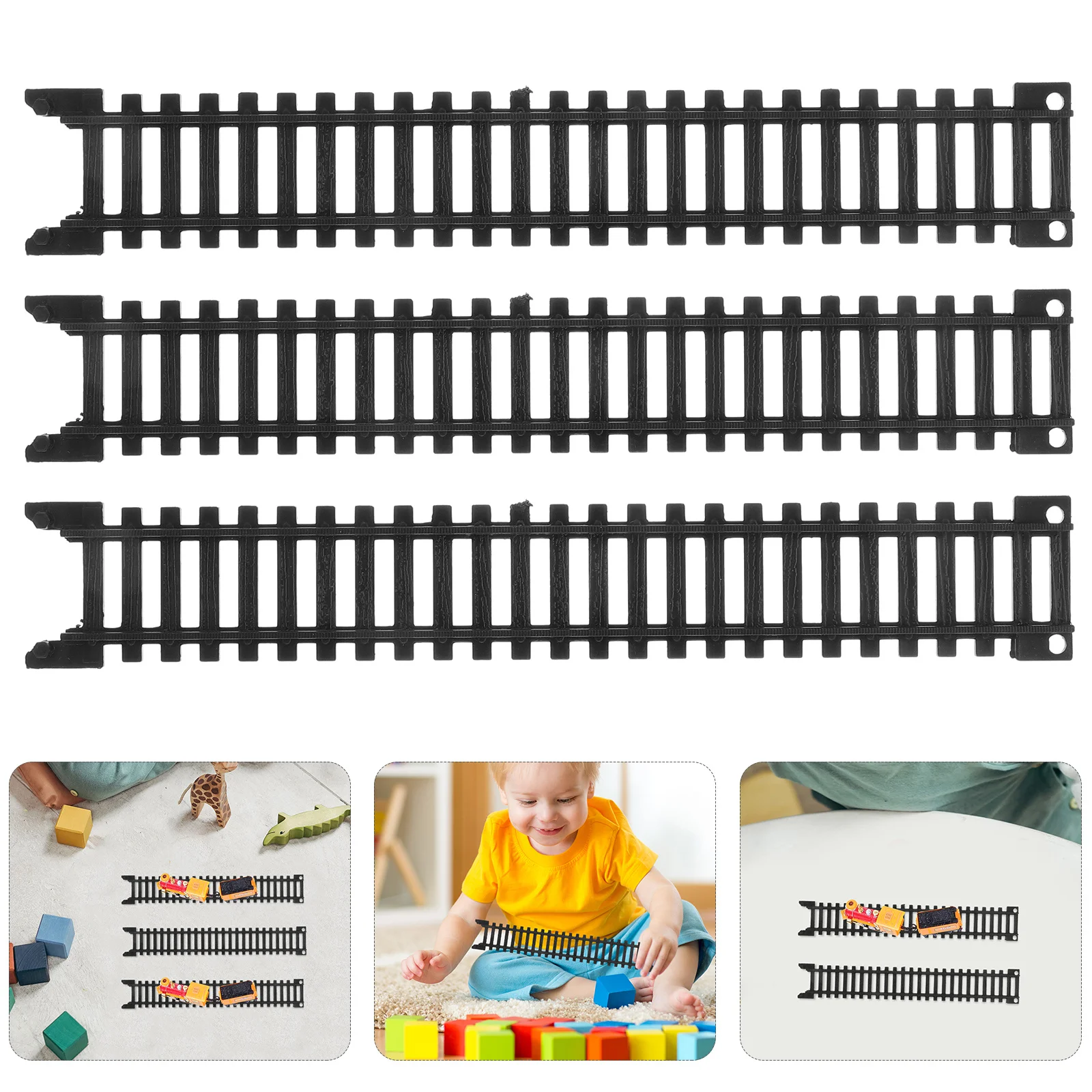 5Pcs Simulation High-Speed Train Track Set Automatic Electric Railway System Child Educational Train Track Expansion Plastic