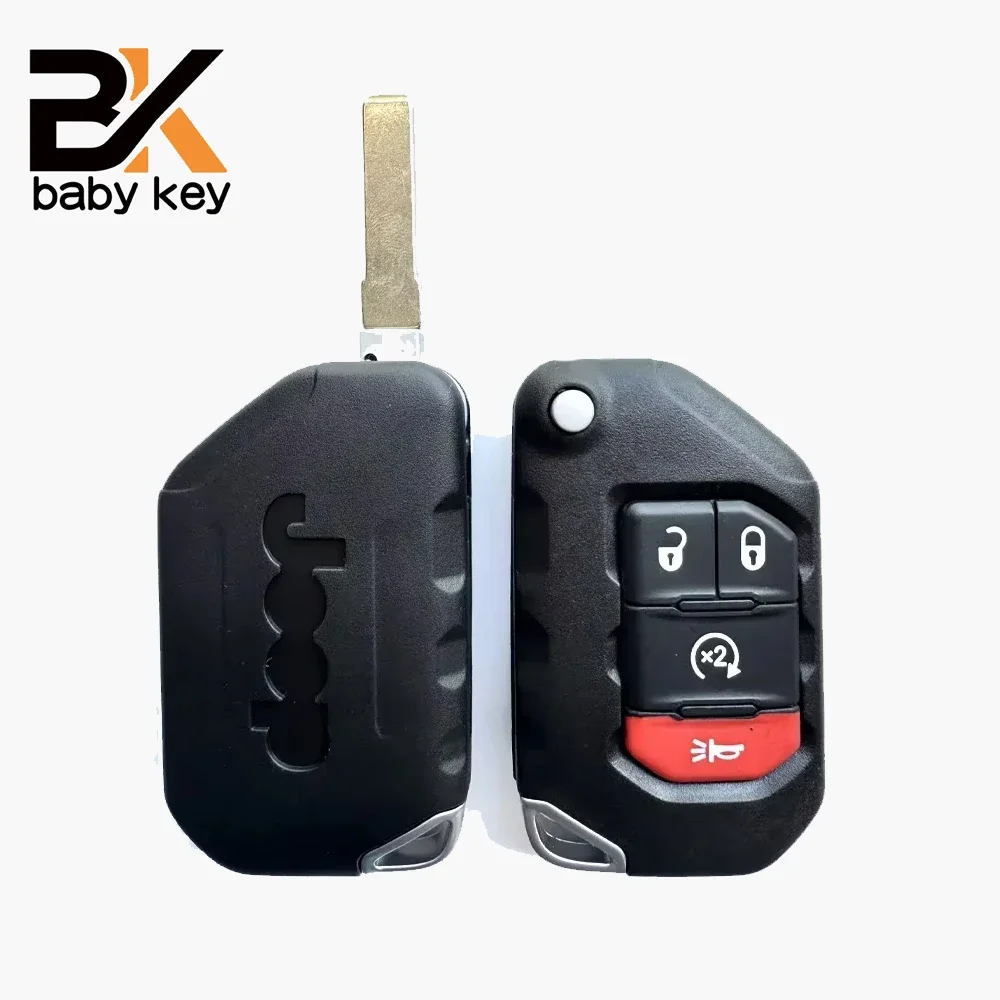 BB Key For Jeep Wrangler 2018 2019 433MHz PCF7939M 4A Chip FCC ID:OHT1130261 Flip Folding Smart Remote Car Key
