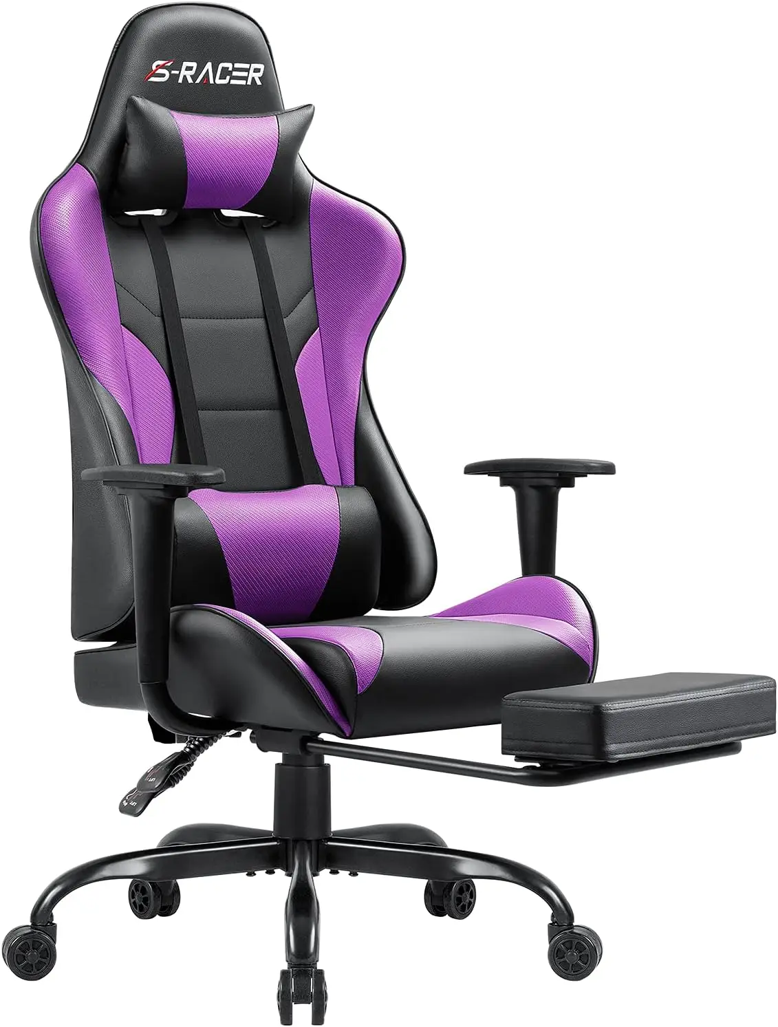 Gaming Chair Computer Office Chair Ergonomic Desk Chair with Footrest Racing Executive Swivel Chair Adjustable