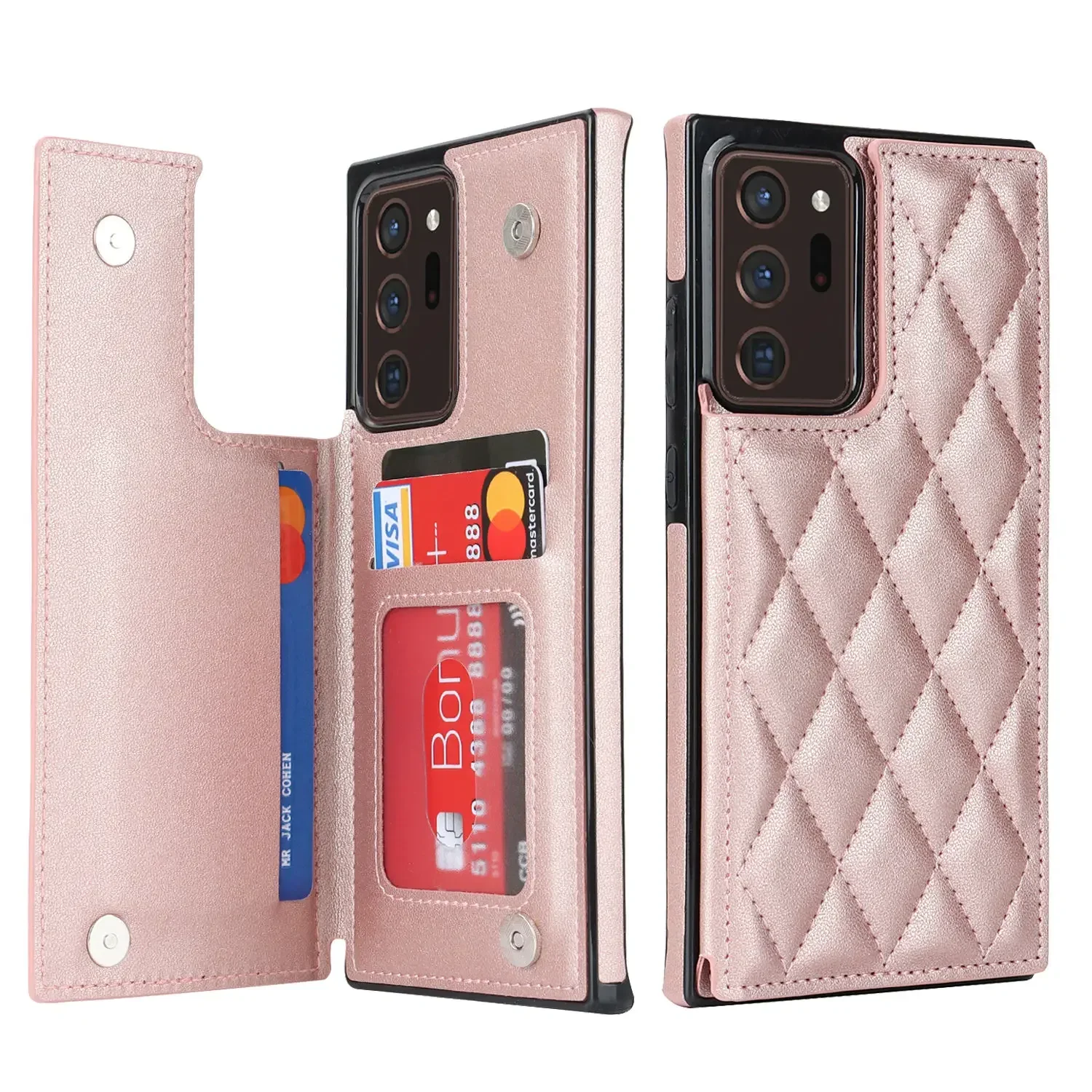 For Samsung Galaxy Note 10 Plus Note 20 Ultra Case,Luxury Flip Folio Leather Wallet Cover Card Slots & Kickstand Protective Case