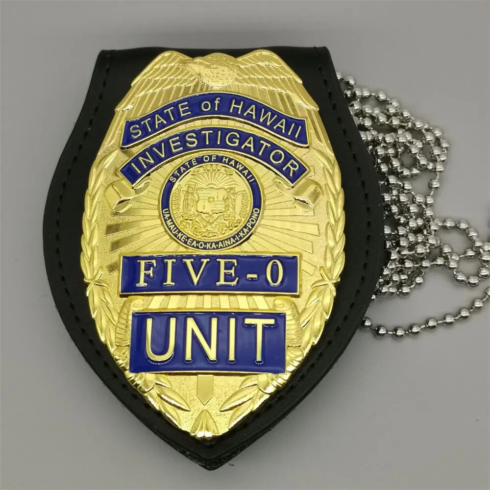 

U.S. Hawaii Five-0 Badge Halloween Gift Cosplay Detective Movie Prop +Badge holder