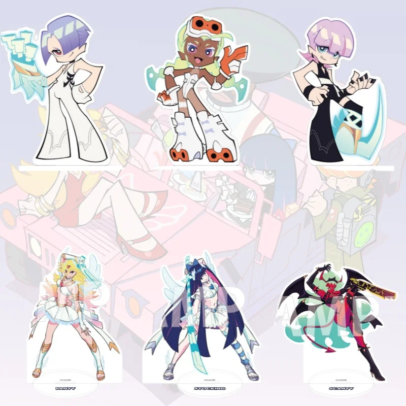 Anime Panty & Stocking with Garterbelt Acrylic Stand Assorted Characters Peripheral Collectible Desktop Decor Gift 15cm