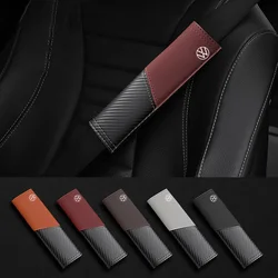 Car Safety Belt Shoulder Cover Seatbelt Protection Pad Accessories For Volkswagen VW GTI Rline R Polo Golf Passat Magotan Tiguan