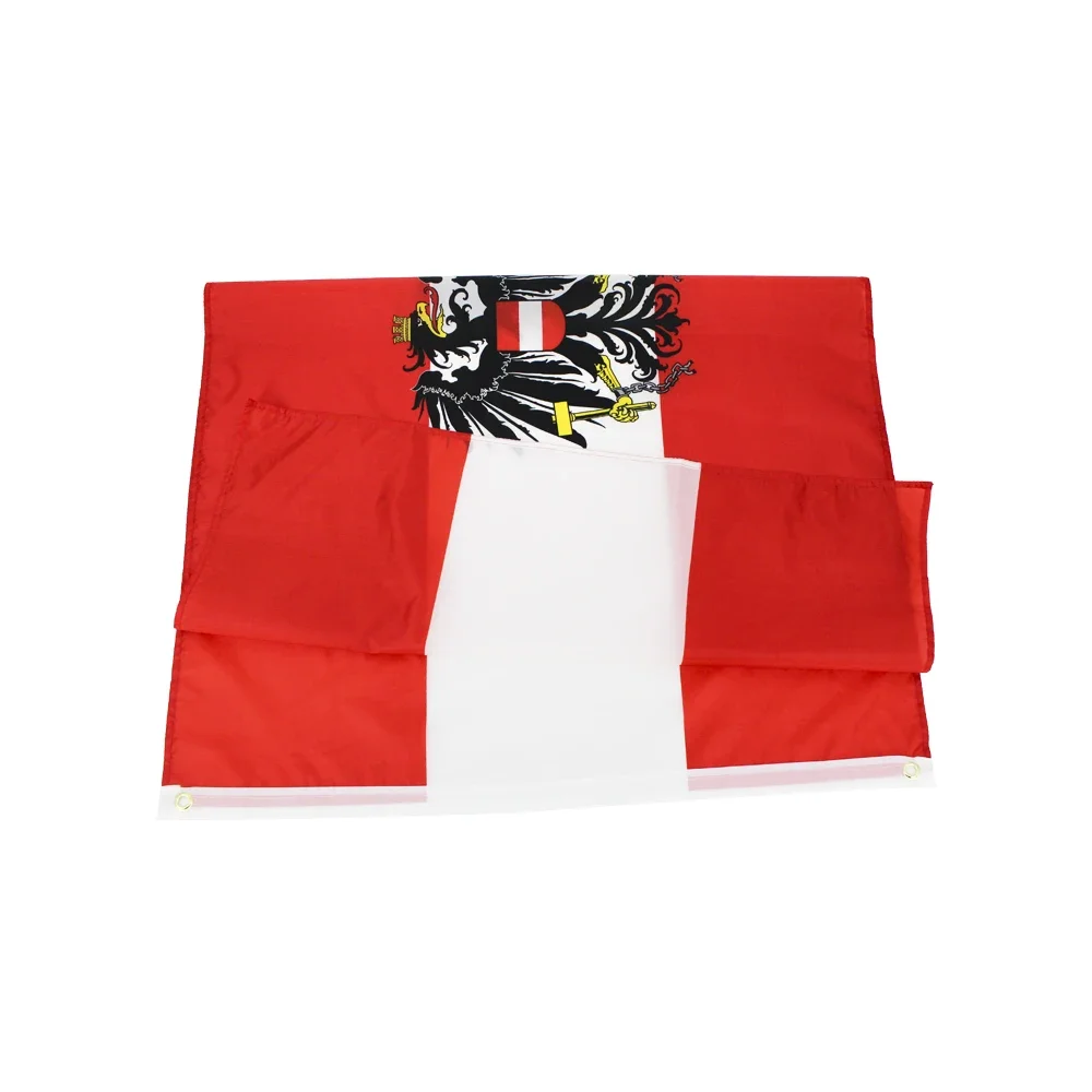 90*150cm Austria Eagle Flags and Banners National with Coat of Arms Austrian Emblem Country Flag