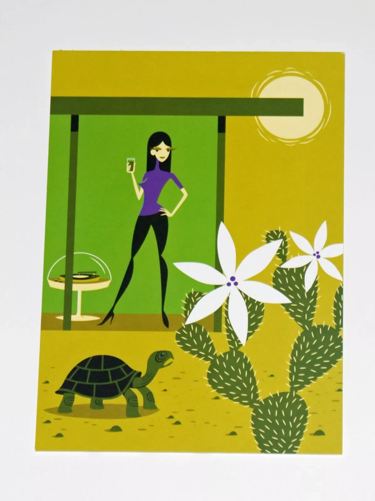 Josh Agle Shag The Last Tortoise Handbill Mini ,Art Picture Print Silk Poster Living Room Decor, Home Wall