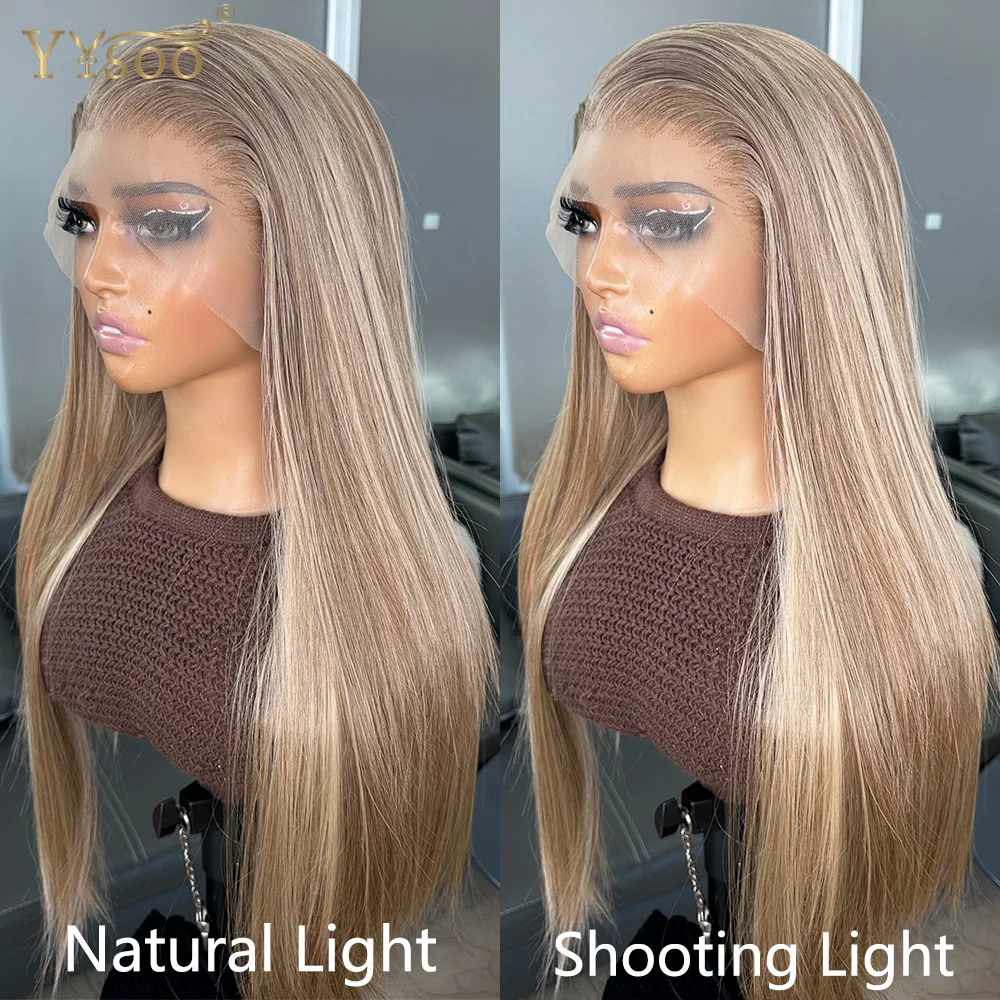 Long Free Deep Part Highlights Color Heat Resistant Wig 13x6 Glueless Silky Straight Futura Synthetic Lace Front Wigs Daily Used