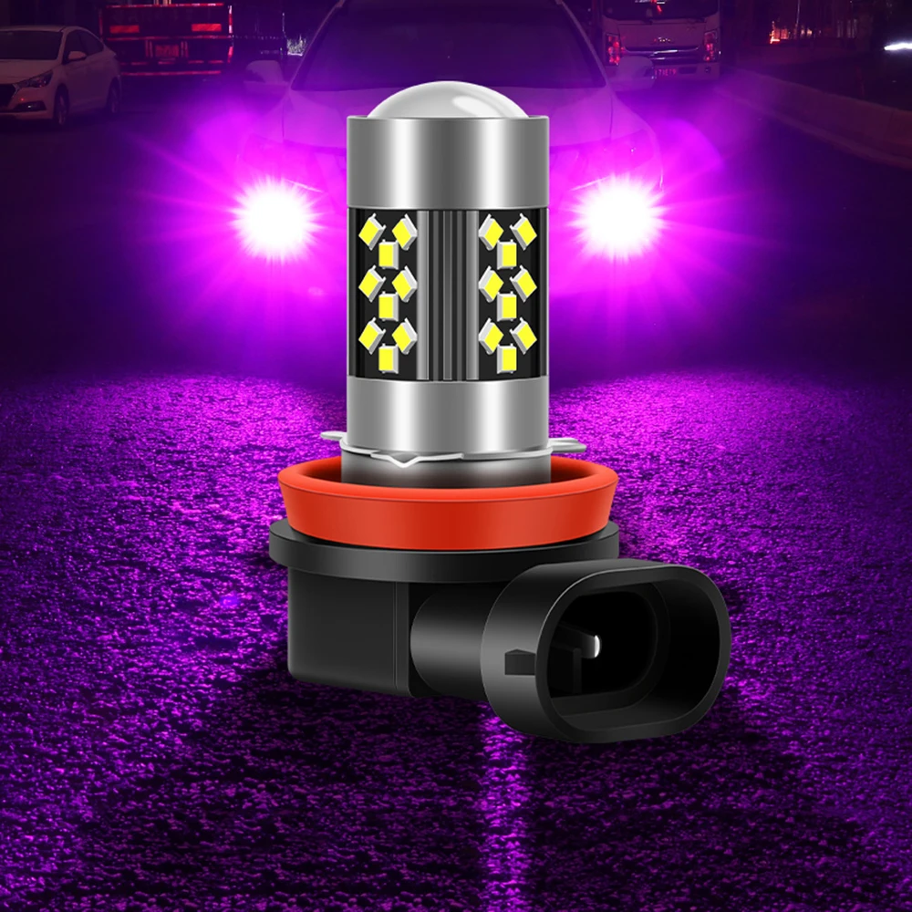 2Pcs Auto Car Bulb Lighting 12V H8 H11 9005 9006 2016 42SMD Fog Light Daytime Running Light Headlight Signal Lights LED Fog Lamp