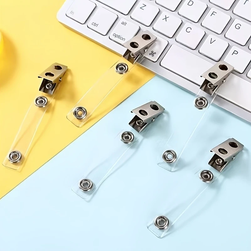 2DDouble-hole ID card clip-on badge holder（30Piece Pack）