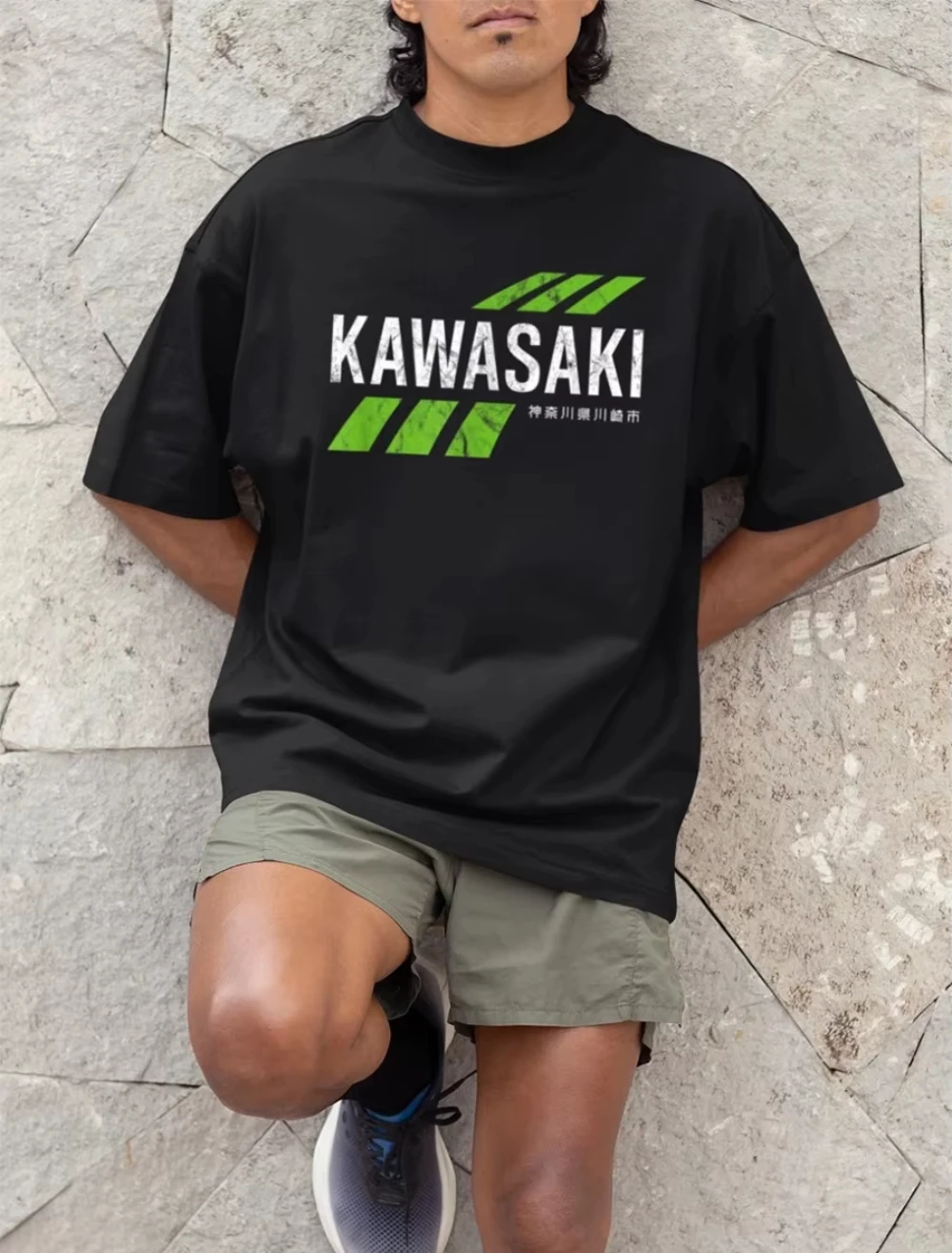 

Ретро футболка Kawasaki City, новейшая летняя классическая футболка для езды на велосипеде на открытом воздухе, свободная футболка для взрослых, внедорожный мотоциклетный трикотаж, новинка 2023 года
