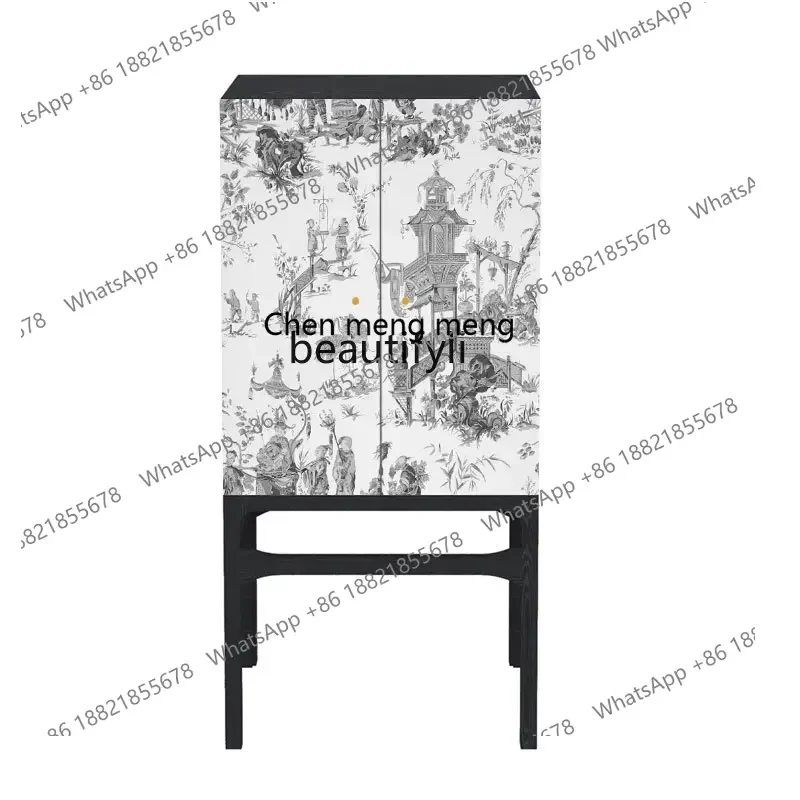 cn8350 LHY zqFrench Style Chinese Style Meal Side Cabinet Bedroom Living Room Side Cabinet Storage Cabinet Locker Decoration
