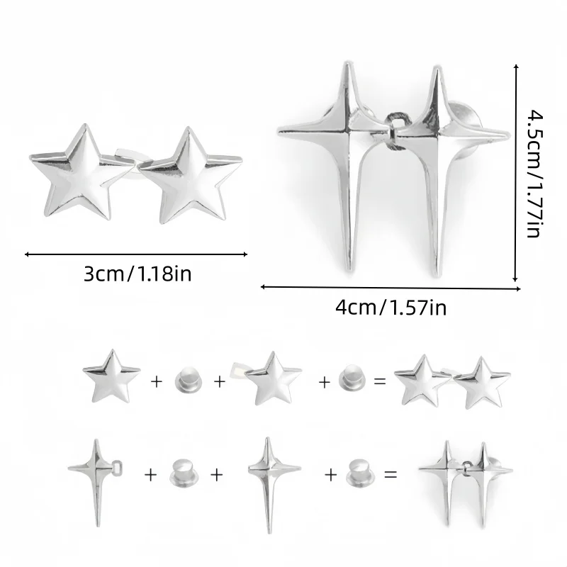1Pcs Adjustable Waist Buckle Jean Buttons Pins Detachable Metal Buttons Waist Tightener Clothing Accessories No Sewing Required